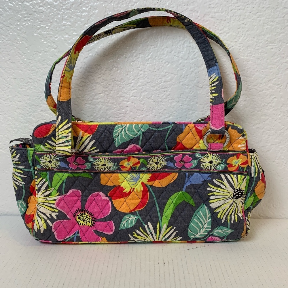 VERA BRADLEY Jazzy Blooms Purse Handbag Shoulder Bag Tote Quilted Satchel